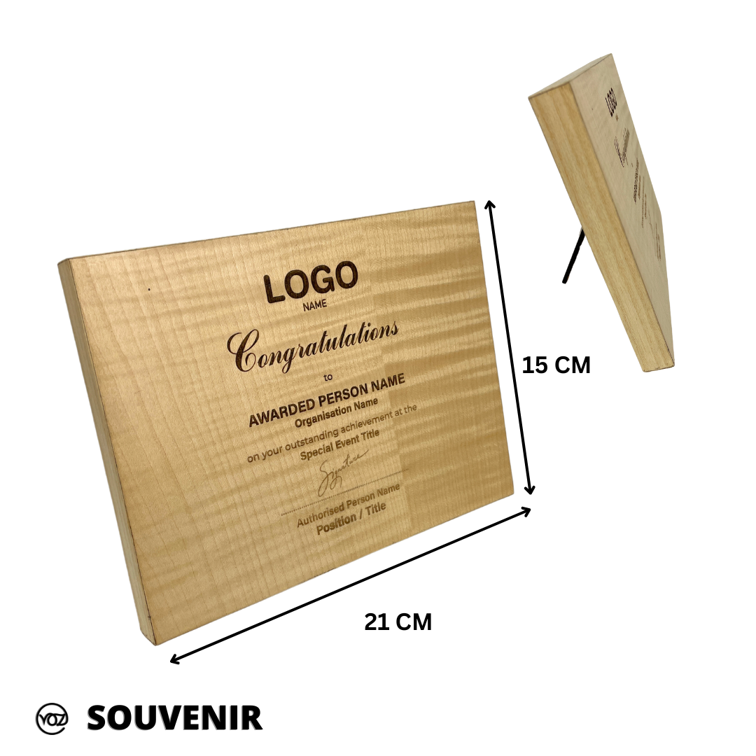 PERSONALIZED A5 FRAMELESS PLAQUE